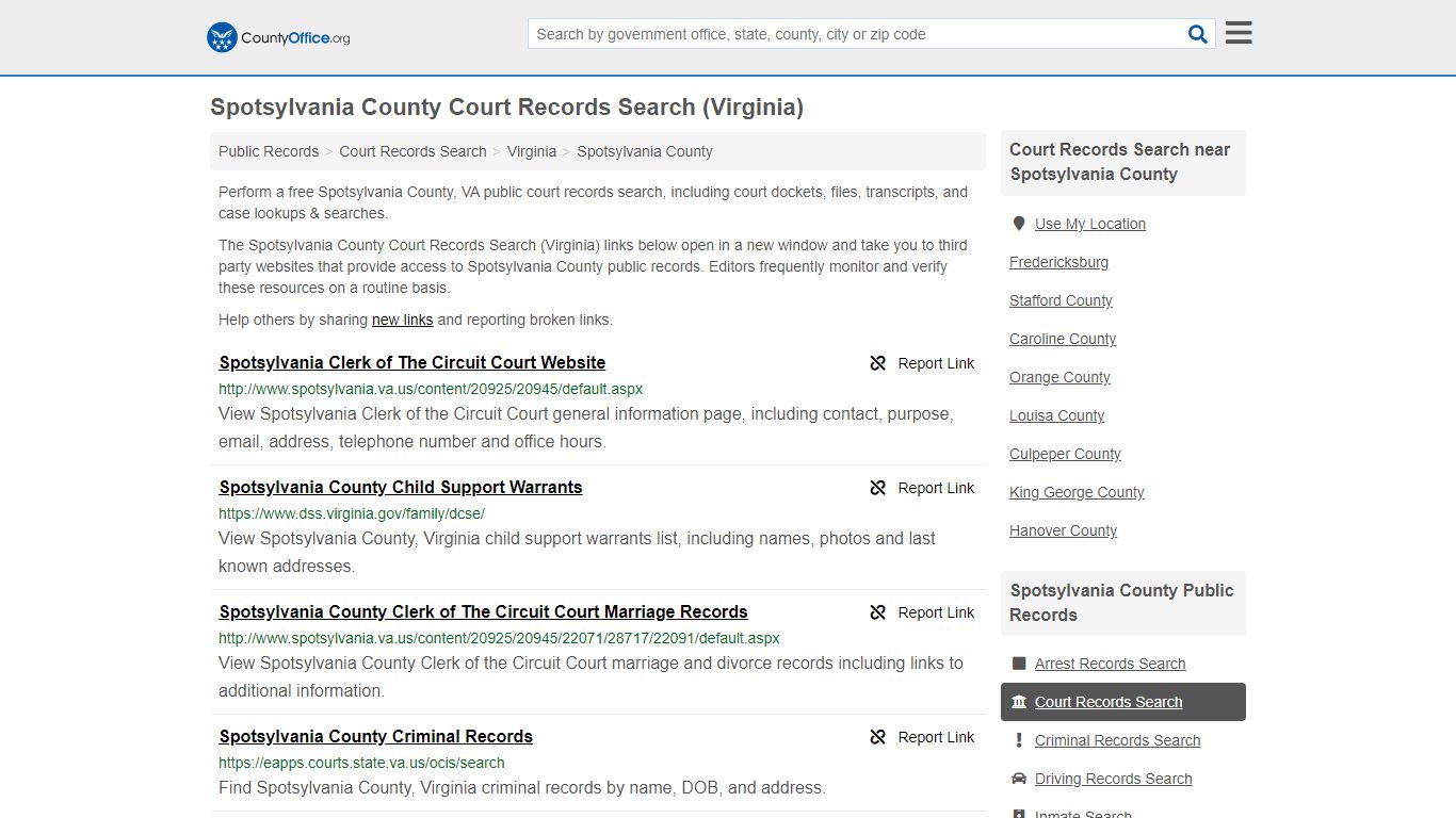 Court Records Search - Spotsylvania County, VA (Adoptions ...